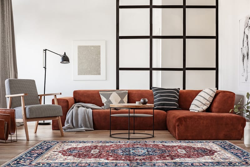 Tarfaya Friezematta 160x230 cm - Röd - Textil & mattor - Mattor - Modern matta - Friezematta