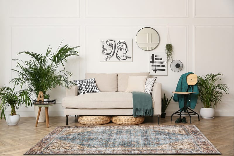 Tarfaya Friezematta 160x230 cm - Turkos - Textil & mattor - Mattor - Modern matta - Friezematta