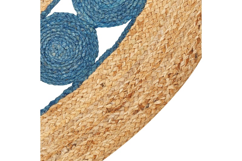 Hovit Jutematta 140 cm Rund - Blå - Textil & mattor - Mattor - Modern matta - Sisalmattor
