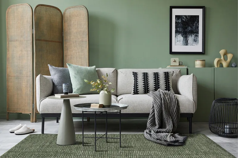 Torekov Ullmatta 160x230 cm - Grön - Textil & mattor - Mattor - Modern matta - Ullmatta