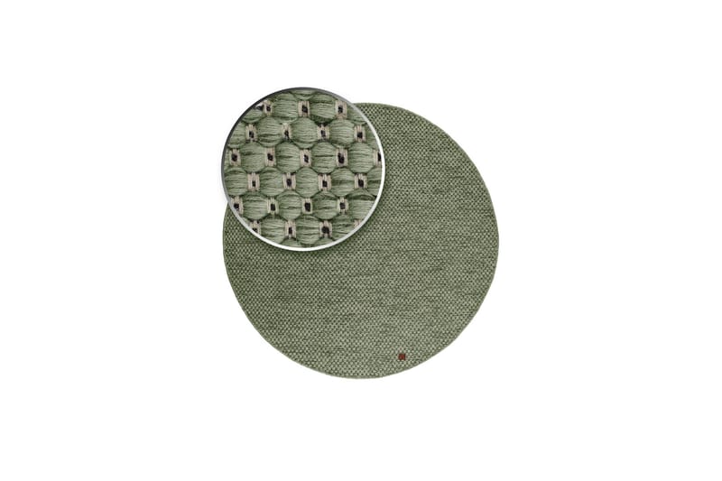 Torekov Ullmatta Rund 200 cm - Grön - Textil & mattor - Mattor - Modern matta - Ullmatta