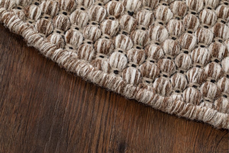 Torekov Ullmatta Rund 200 cm - Nougat - Textil & mattor - Mattor - Modern matta - Ullmatta