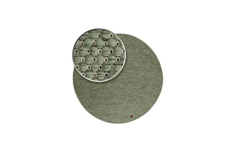 Torekov Ullmatta Rund 300 cm - Grön - Textil & mattor - Mattor - Modern matta - Ullmatta