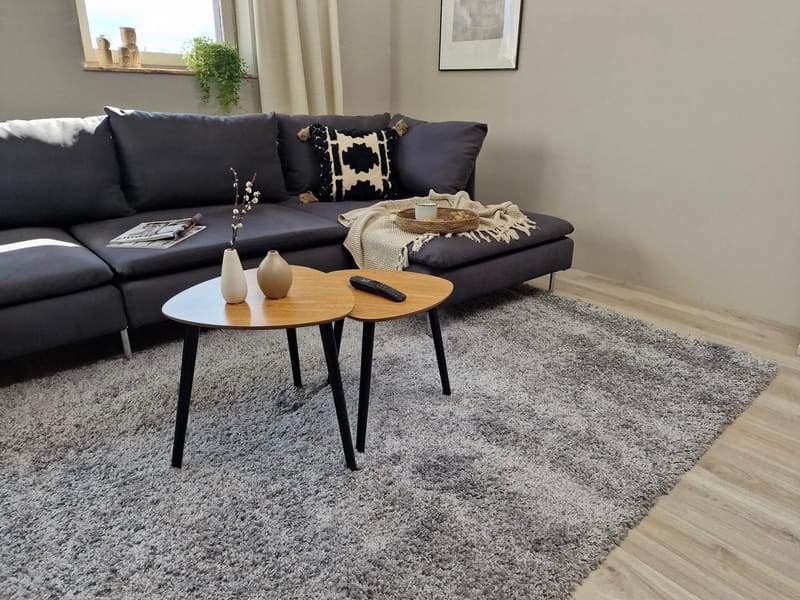 Lounge Ryamatta 160x230 cm Rektangulär - Silver - Textil & mattor - Mattor - Modern matta - Ryamatta & luggmatta