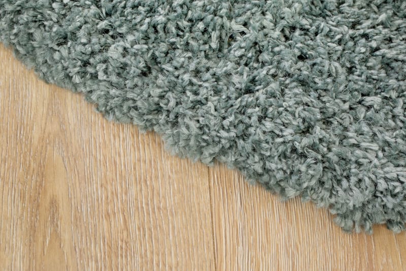 Lounge Ryamatta 200 cm Rund - Grön - Textil & mattor - Mattor - Modern matta - Ryamatta & luggmatta