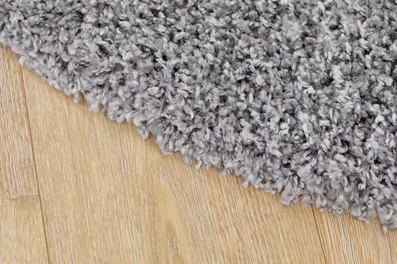 Lounge Ryamatta 200 cm Rund - Silver - Textil & mattor - Mattor - Modern matta - Ryamatta & luggmatta