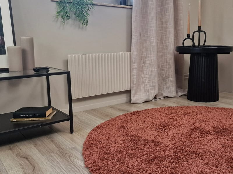 Lounge Ryamatta 240 cm Rund - Koppar - Textil & mattor - Mattor - Modern matta - Ryamatta & luggmatta