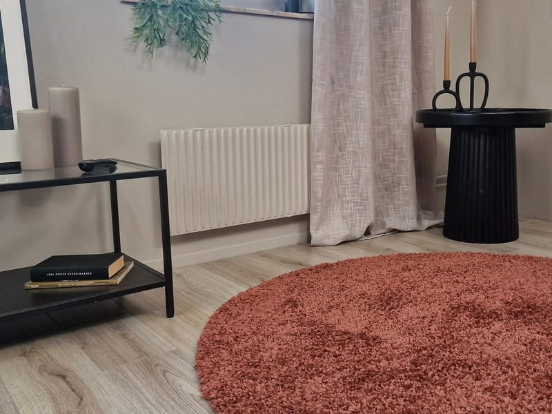 Lounge Ryamatta 240 cm Rund - Koppar - Textil & mattor - Mattor - Modern matta - Ryamatta & luggmatta