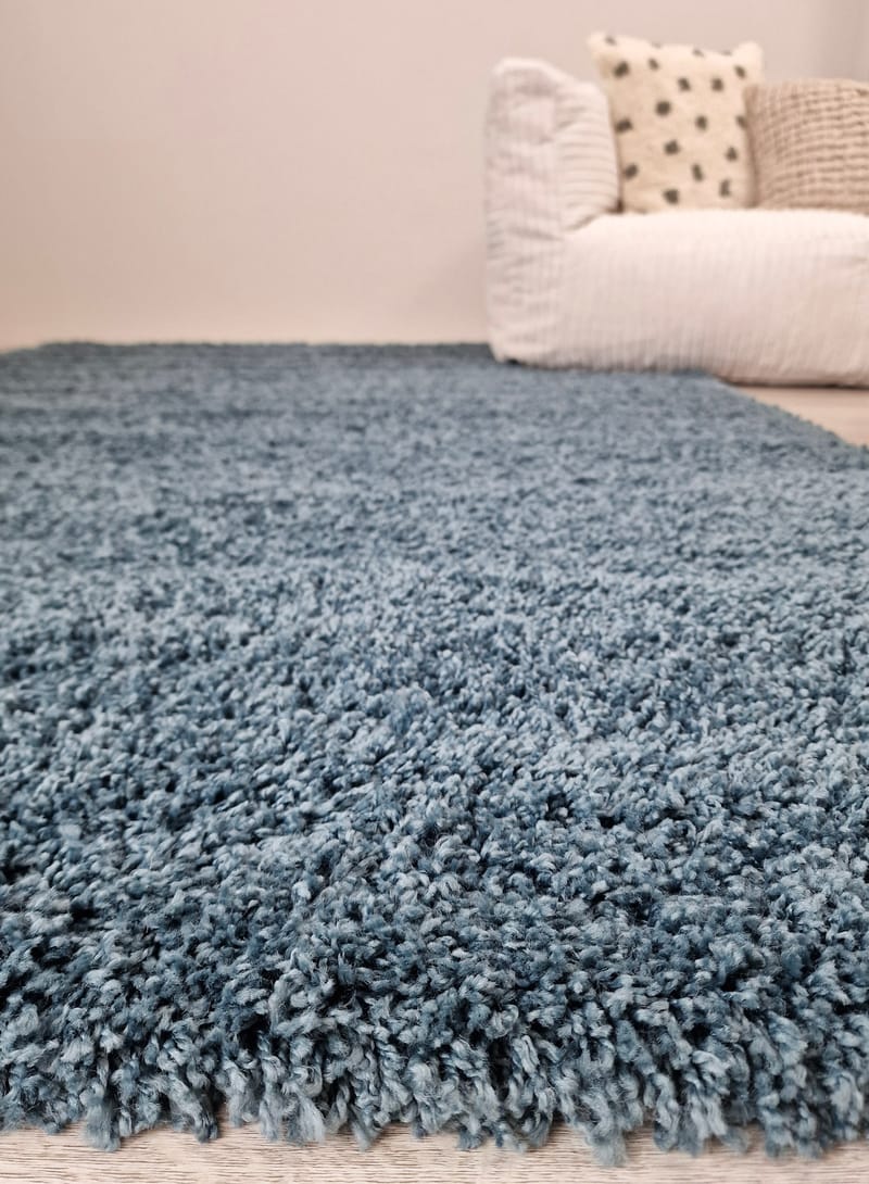 Lounge Ryamatta 80x150 cm Rektangulär - Petrolblå - Textil & mattor - Mattor - Modern matta - Ryamatta & luggmatta