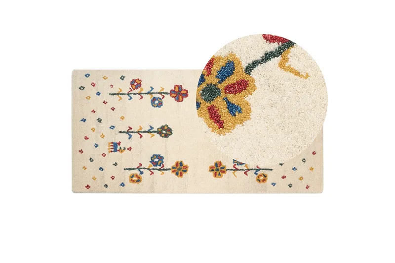 Husunlu Ryamatta 80x150 cm - Beige - Textil & mattor - Mattor - Modern matta - Ryamatta & luggmatta