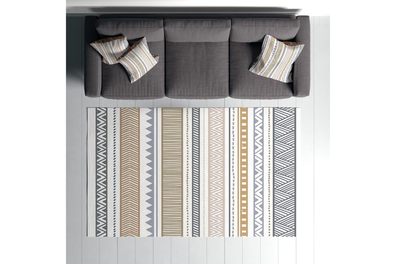 Idaburn Bomullsmatta 100x300 cm Rektangulär - Vit - Textil & mattor - Mattor - Modern matta - Bomullsmatta