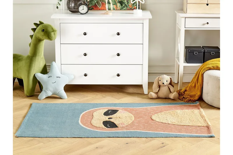 Isak Bomullsmatta 80x150 cm - Blå - Textil & mattor - Mattor - Modern matta - Bomullsmatta