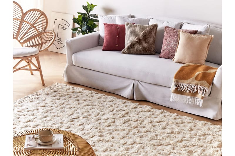 Itangar Bomullsmatta 160x230 cm - Beige - Textil & mattor - Mattor - Modern matta - Bomullsmatta