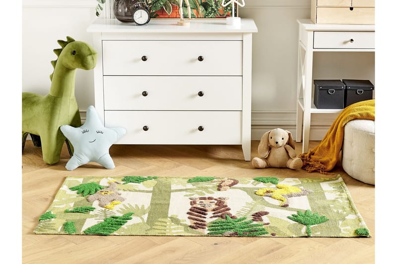 Janhto Bomullsmatta 80x150 cm - Grön - Textil & mattor - Mattor - Modern matta - Bomullsmatta