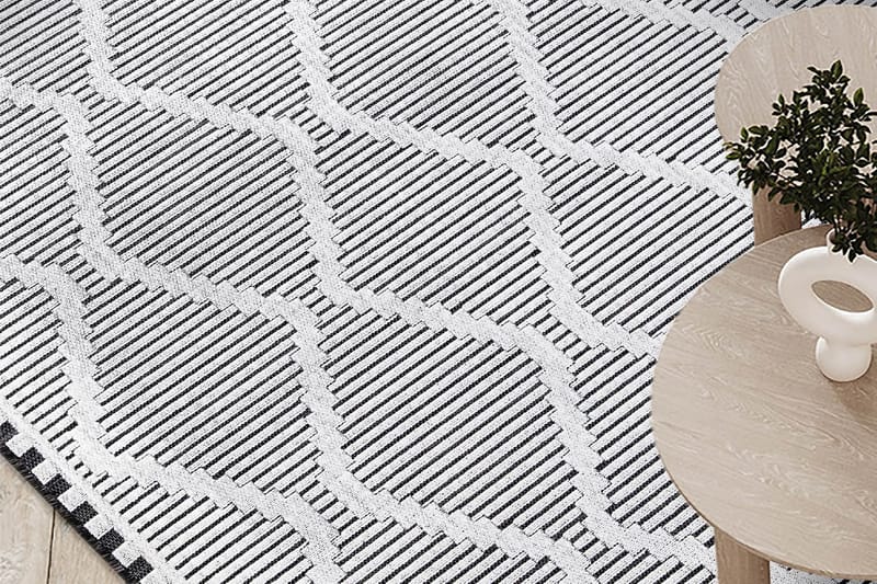 Joanna Wiltonmatta 78x300 cm Rektangulär - Svart/Vit - Textil & mattor - Mattor - Modern matta - Friezematta