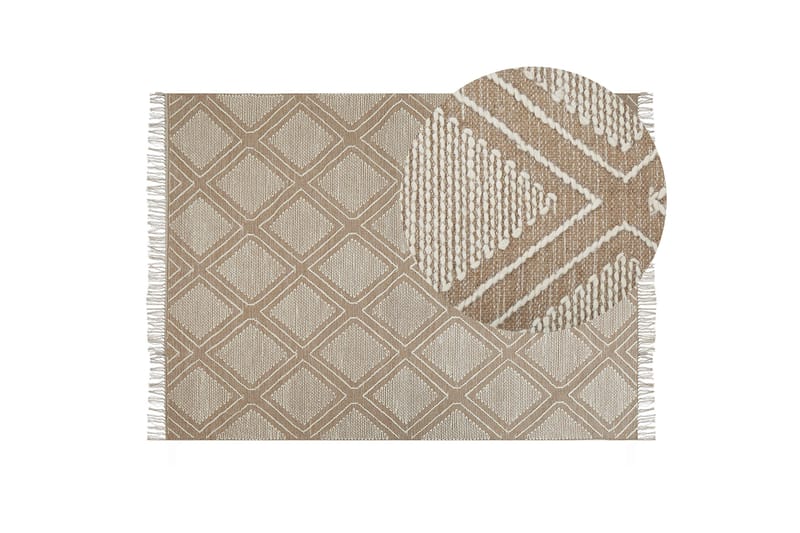 Kacem Bomullsmatta 140x200 cm - Beige - Textil & mattor - Mattor - Modern matta - Bomullsmatta