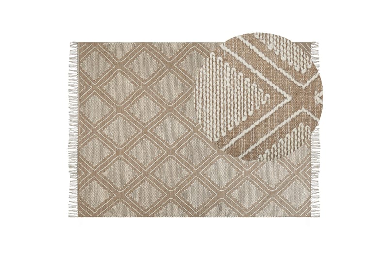 Kacem Bomullsmatta 160x230 cm - Beige - Textil & mattor - Mattor - Modern matta - Bomullsmatta