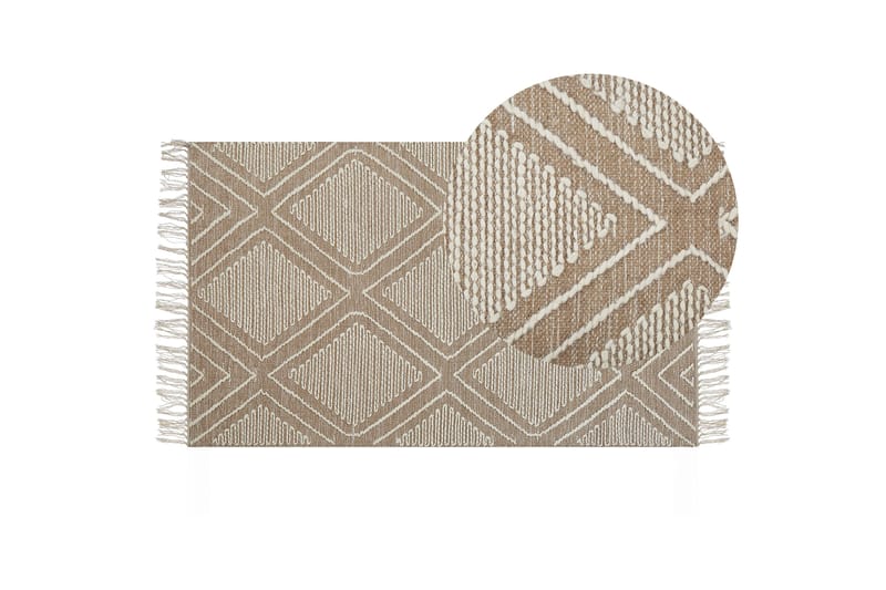 Kacem Bomullsmatta 80x150 cm - Beige - Textil & mattor - Mattor - Modern matta - Bomullsmatta