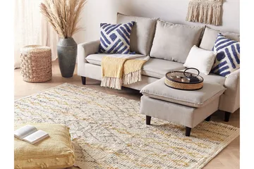 Kadapa Bomullsmatta 160x230 cm - Gul - Textil & mattor - Mattor - Modern matta - Bomullsmatta