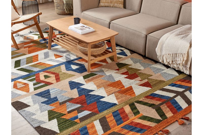 Kaghsi Ullmatta 200x300 cm - Röd - Textil & mattor - Mattor - Modern matta - Ullmatta