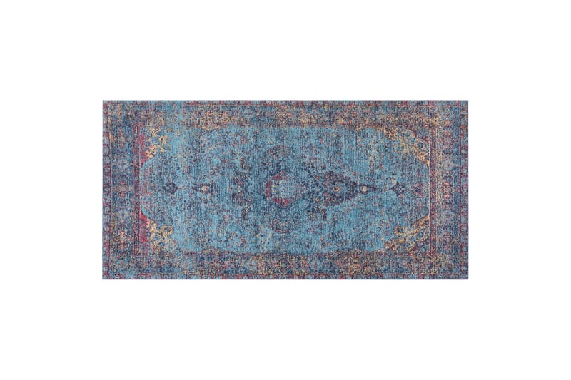 Kansu Bomullsmatta 80x150 cm - Blå - Textil & mattor - Mattor - Modern matta - Bomullsmatta
