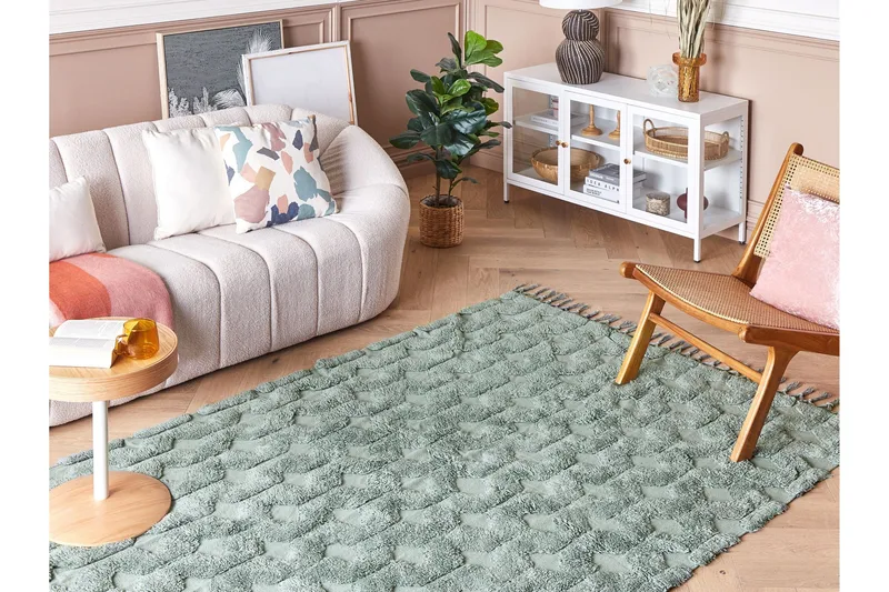 Kars Ryamatta 160x230 cm - Grön - Textil & mattor - Mattor - Modern matta - Ryamatta & luggmatta