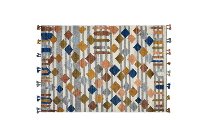 Kasakh Ullmatta 160x230 cm - Blå - Textil & mattor - Mattor - Modern matta - Ullmatta