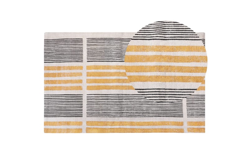 Katra Bomullsmatta 140x200 cm - Gul - Textil & mattor - Mattor - Modern matta - Ryamatta & luggmatta