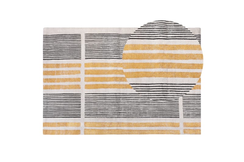 Katra Bomullsmatta 200x300 cm - Gul - Textil & mattor - Mattor - Modern matta - Ryamatta & luggmatta