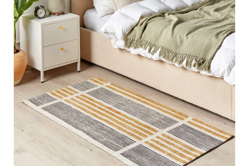 Katra Ryamatta 80x150 cm - Gul - Textil & mattor - Mattor - Modern matta - Ryamatta & luggmatta