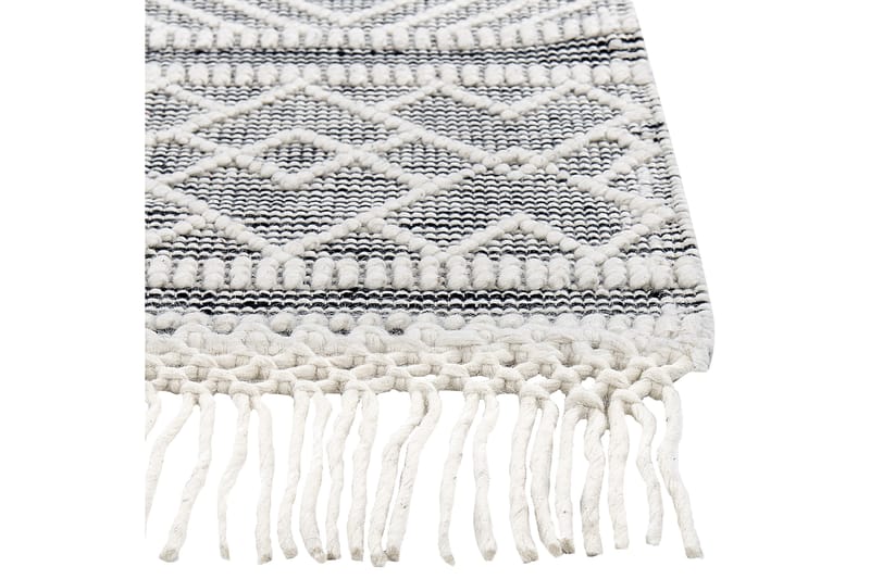 Kavak Ullmatta 160x230 cm - Svart/Vit - Textil & mattor - Mattor - Modern matta - Ullmatta