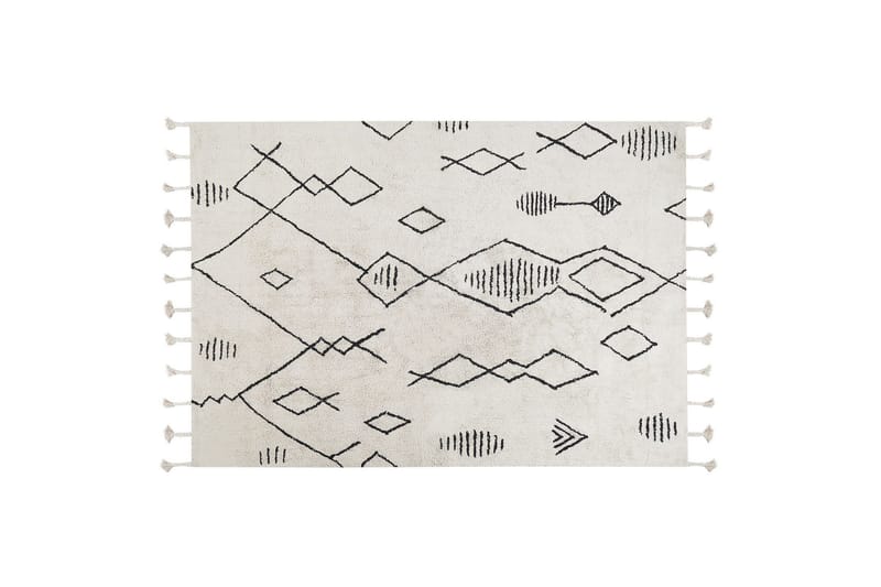 Kebir Bomullsmatta 140x200 cm - Svart/Vit - Textil & mattor - Mattor - Modern matta - Bomullsmatta