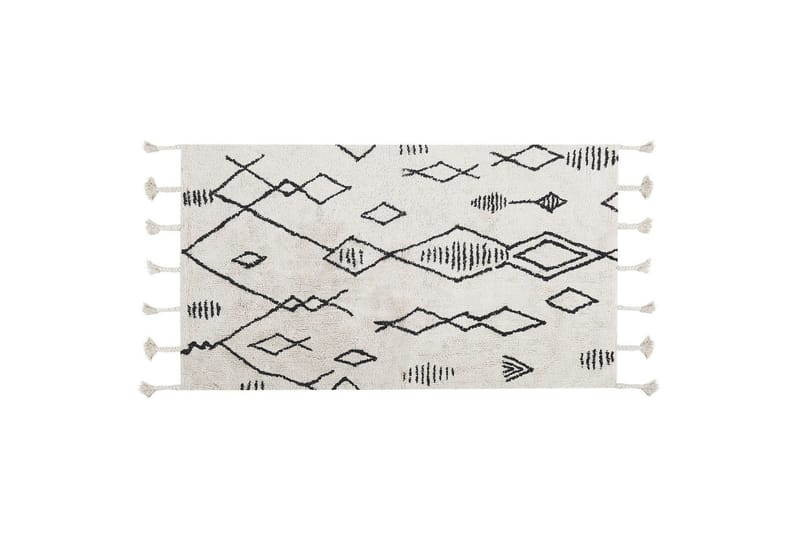 Kebir Bomullsmatta 80x150 cm, Svart/Vit