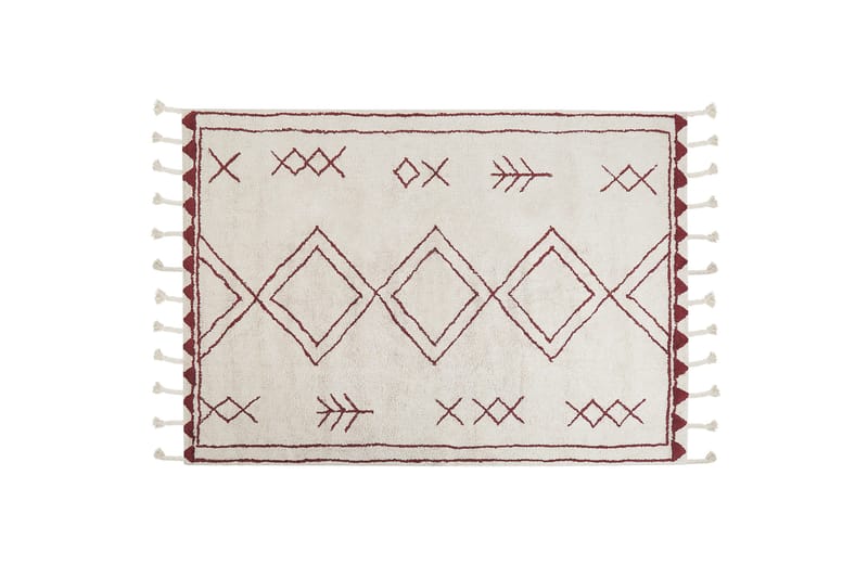 Kenitra Bomullsmatta 140x200 cm, Svart/Vit