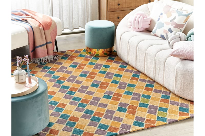 Keskin Ullmatta 200x200 cm Kvadratisk - Beige - Textil & mattor - Mattor - Modern matta - Ullmatta