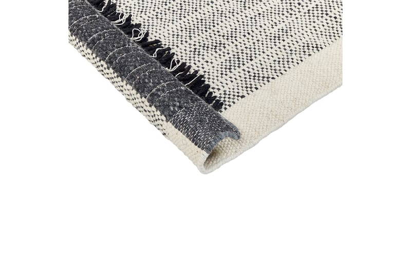 Ketenli Ullmatta 140x200 cm - Svart/Vit - Textil & mattor - Mattor - Modern matta - Ullmatta