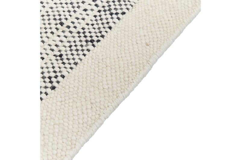 Ketenli Ullmatta 140x200 cm - Svart/Vit - Textil & mattor - Mattor - Modern matta - Ullmatta
