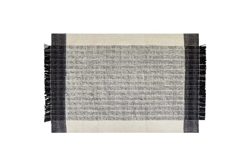 Ketenli Ullmatta 140x200 cm, Svart/Vit