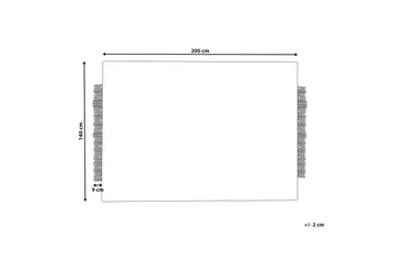 Ketenli Ullmatta 140x200 cm - Svart/Vit - Textil & mattor - Mattor - Modern matta - Ullmatta