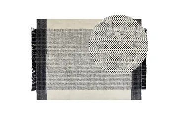 Ketenli Ullmatta 160x230 cm - Svart/Vit - Textil & mattor - Mattor - Modern matta - Ullmatta