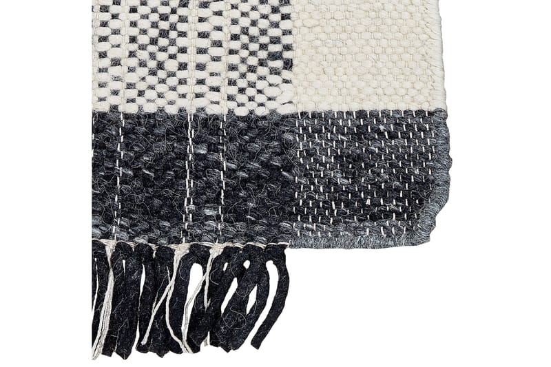 Ketenli Ullmatta 160x230 cm - Svart/Vit - Textil & mattor - Mattor - Modern matta - Ullmatta