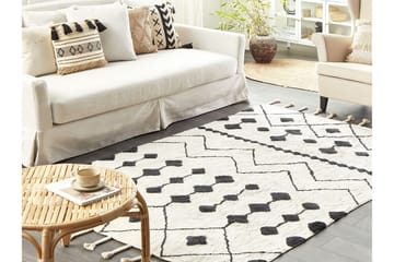 Khemisset Bomullsmatta 160x230 cm - Svart/Vit - Textil & mattor - Mattor - Modern matta - Bomullsmatta