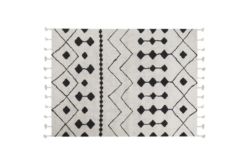 Khemisset Bomullsmatta 160x230 cm - Svart/Vit - Textil & mattor - Mattor - Modern matta - Bomullsmatta