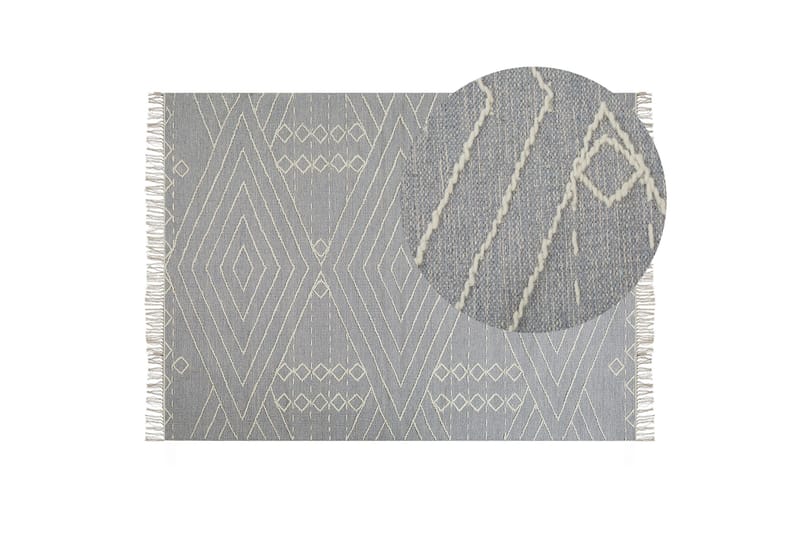 Khenifra Bomullsmatta 140x200 cm - Grå - Textil & mattor - Mattor - Modern matta - Bomullsmatta