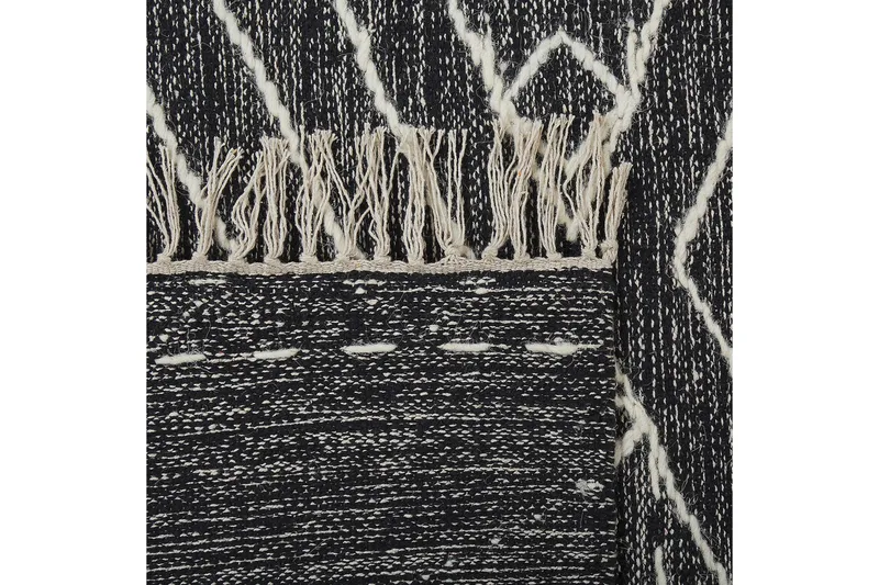 Khenifra Bomullsmatta 140x200 cm - Svart/Vit - Textil & mattor - Mattor - Modern matta - Bomullsmatta