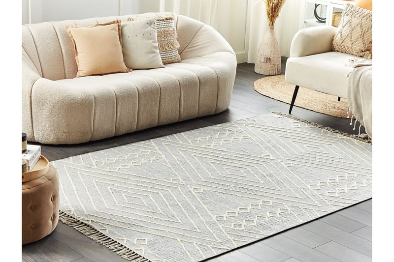 Khenifra Bomullsmatta 160x230 cm - Grå - Textil & mattor - Mattor - Modern matta - Bomullsmatta