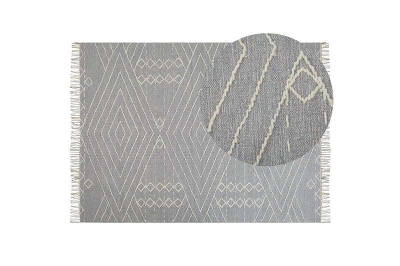 Khenifra Bomullsmatta 160x230 cm - Grå - Textil & mattor - Mattor - Modern matta - Bomullsmatta