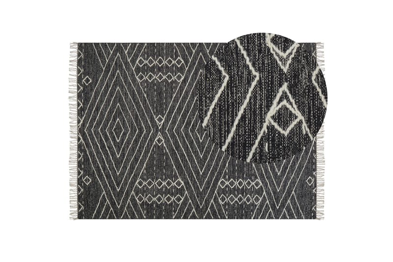 Khenifra Bomullsmatta 160x230 cm - Svart/Vit - Textil & mattor - Mattor - Modern matta - Bomullsmatta