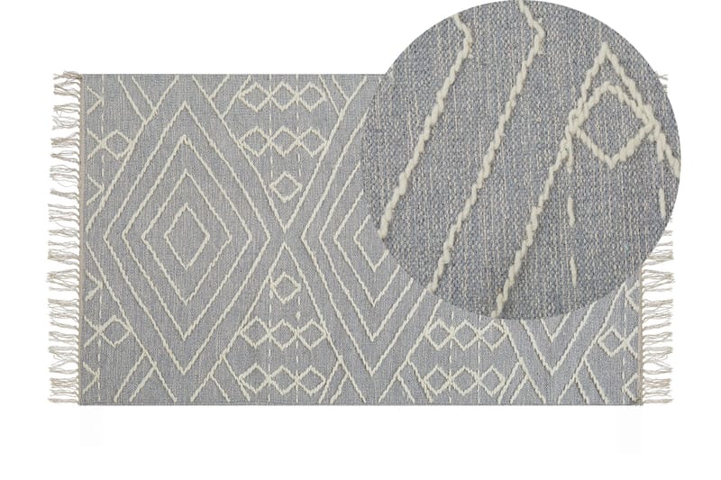 Khenifra Bomullsmatta 80x150 cm - Grå - Textil & mattor - Mattor - Modern matta - Bomullsmatta