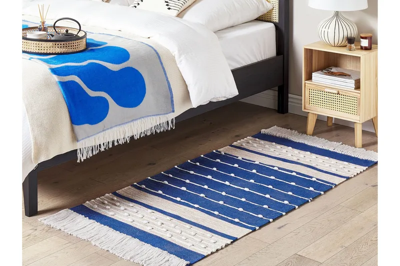 Kondhali Ryamatta 80x150 cm - Blå - Textil & mattor - Mattor - Modern matta - Bomullsmatta